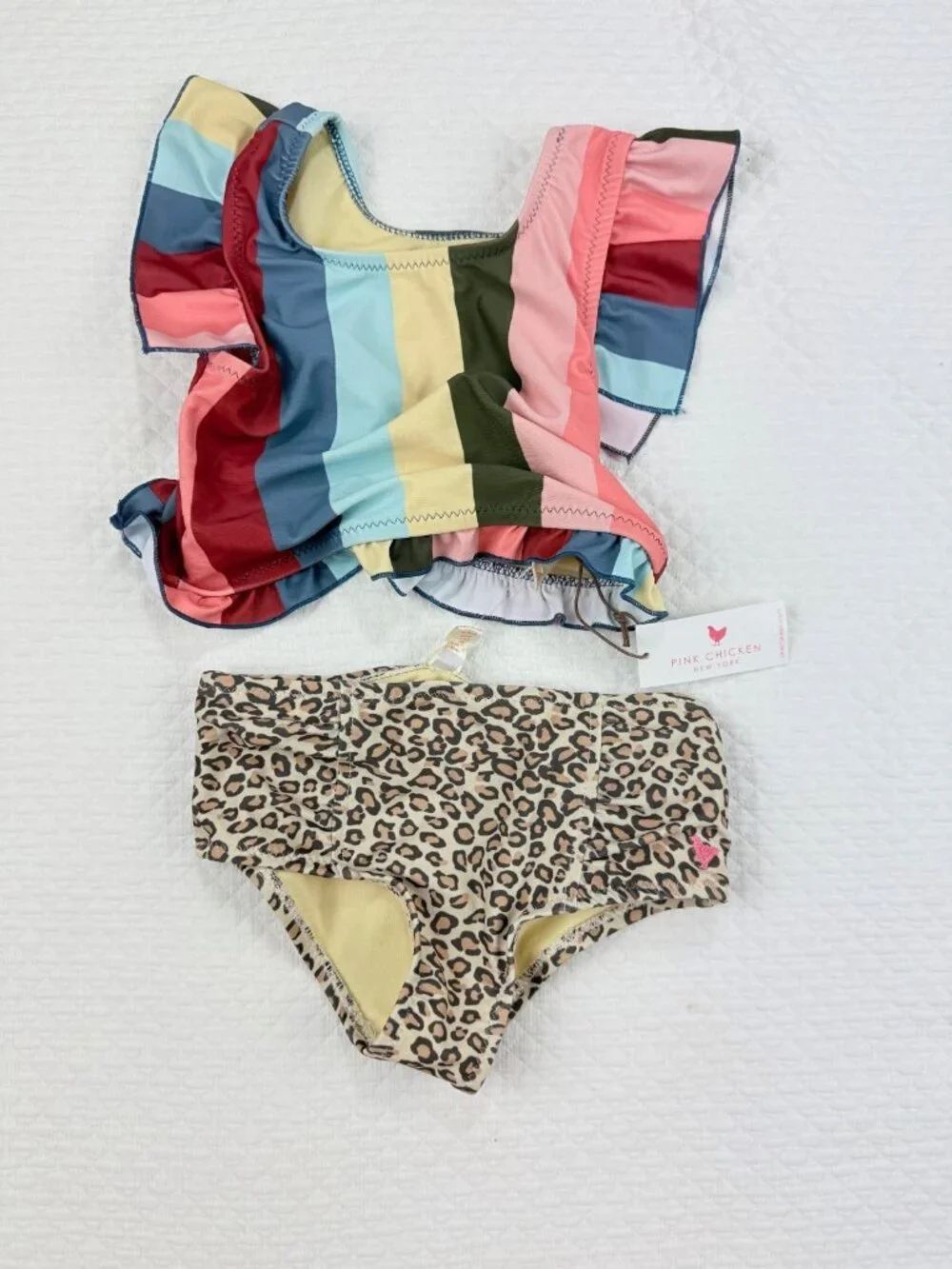 Pink Chicken Girls Size 12  Elsie Tankini Two Piece Swimsuit NWOT $68